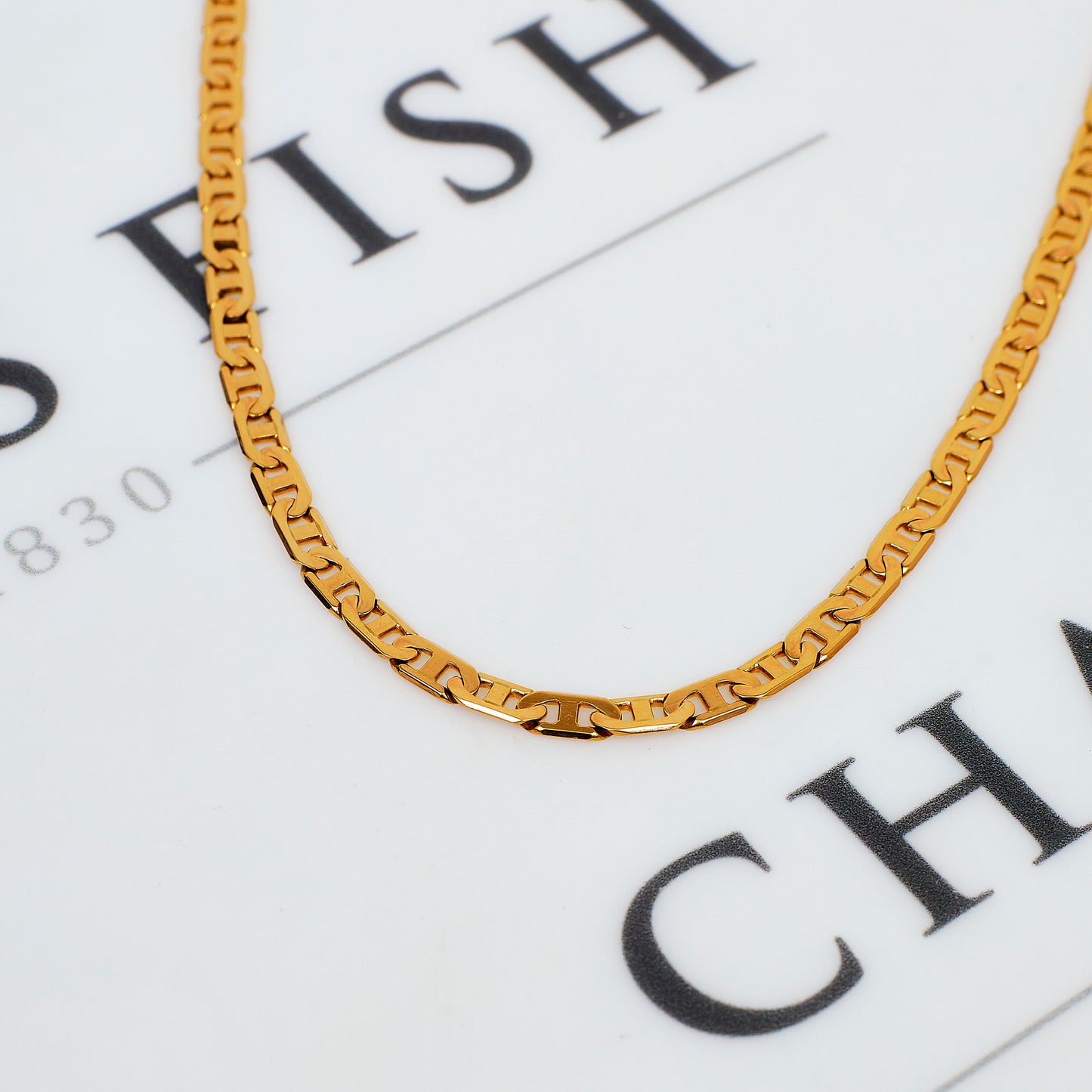 Pre-Owned 9ct Gold Anchor Chain Necklace 18 Inch