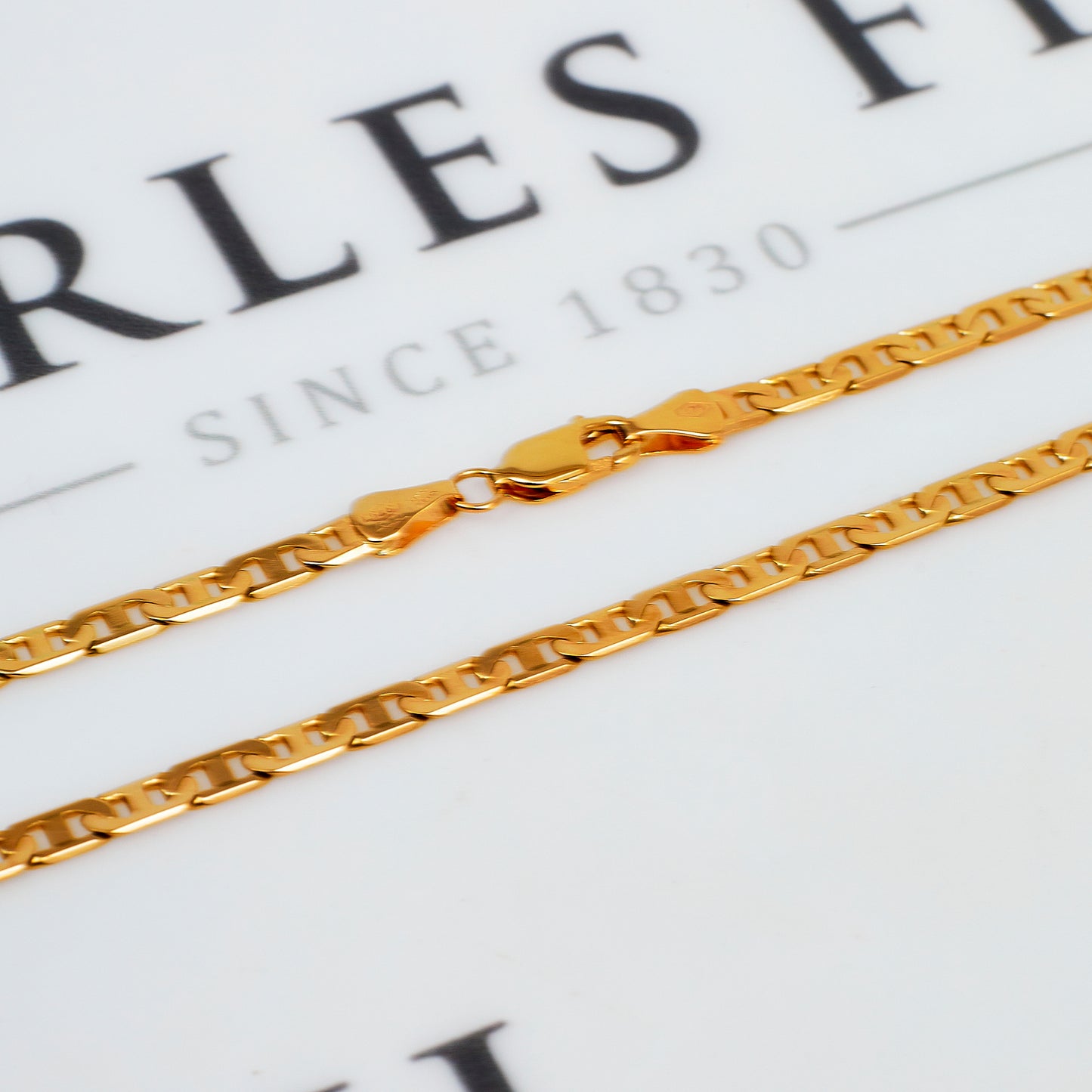 Pre-Owned 9ct Gold Anchor Chain Necklace 18 Inch