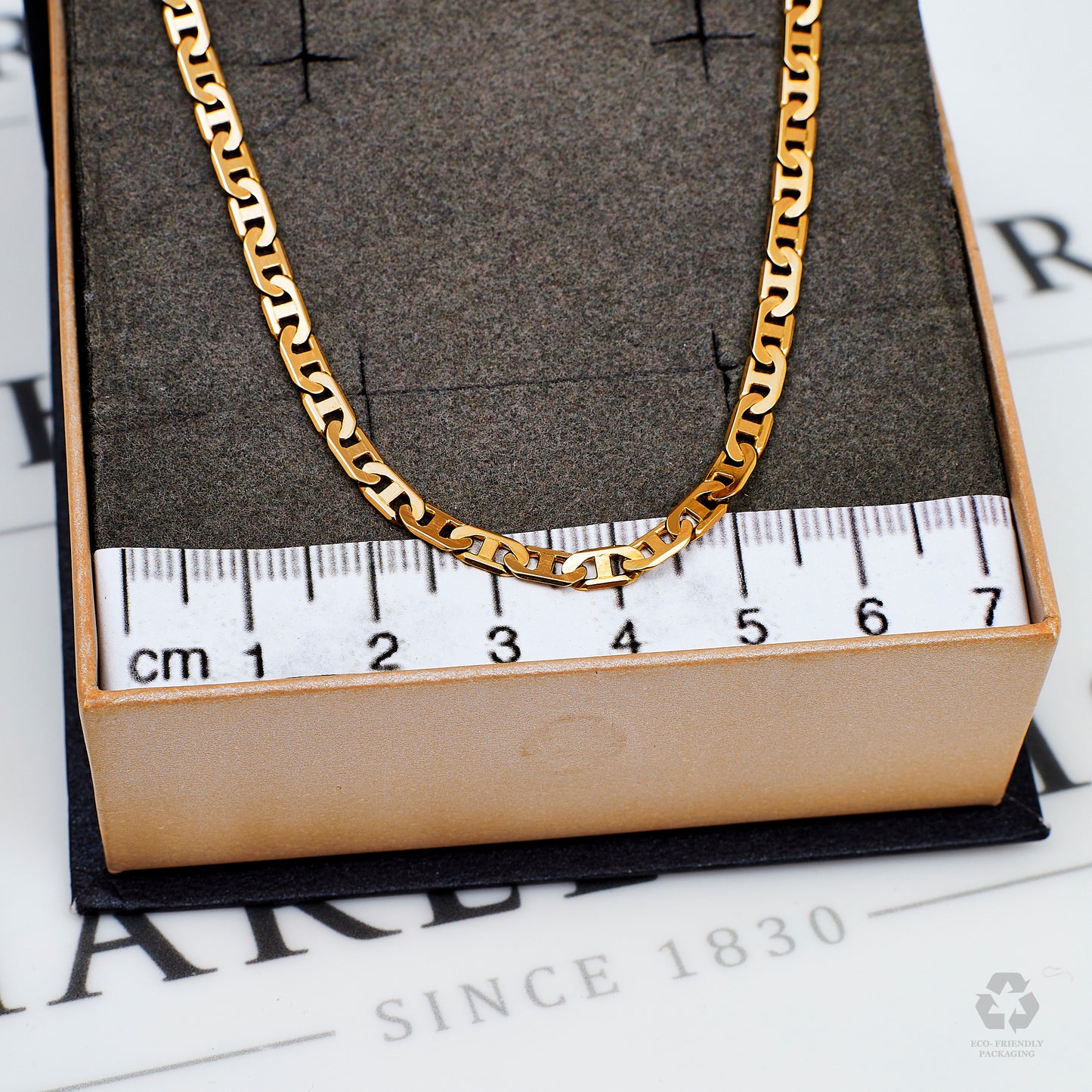 Pre-Owned 9ct Gold Anchor Chain Necklace 18 Inch