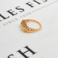 Pre-Owned 9ct Gold 2 Ram Heads Dress Ring Size P