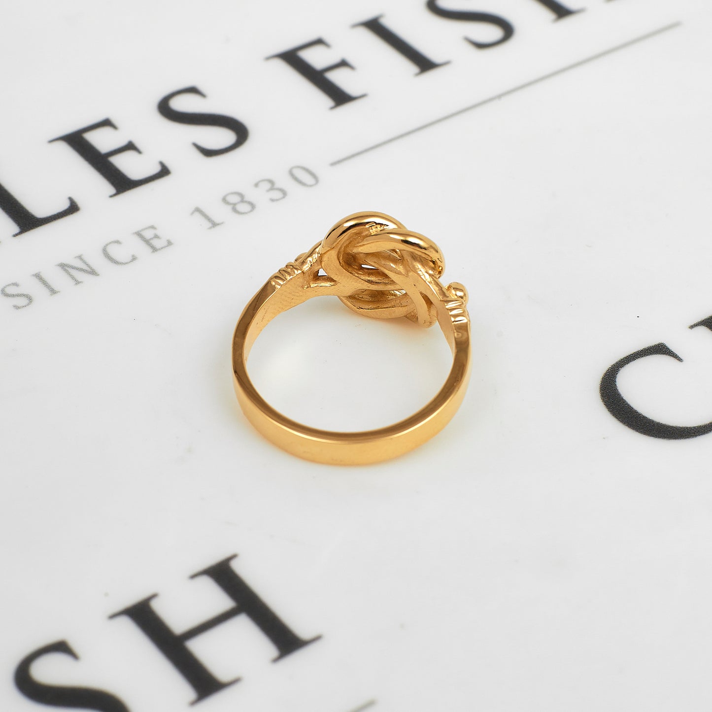 Pre-Owned 9ct Gold Mens Knot Ring Size X.5