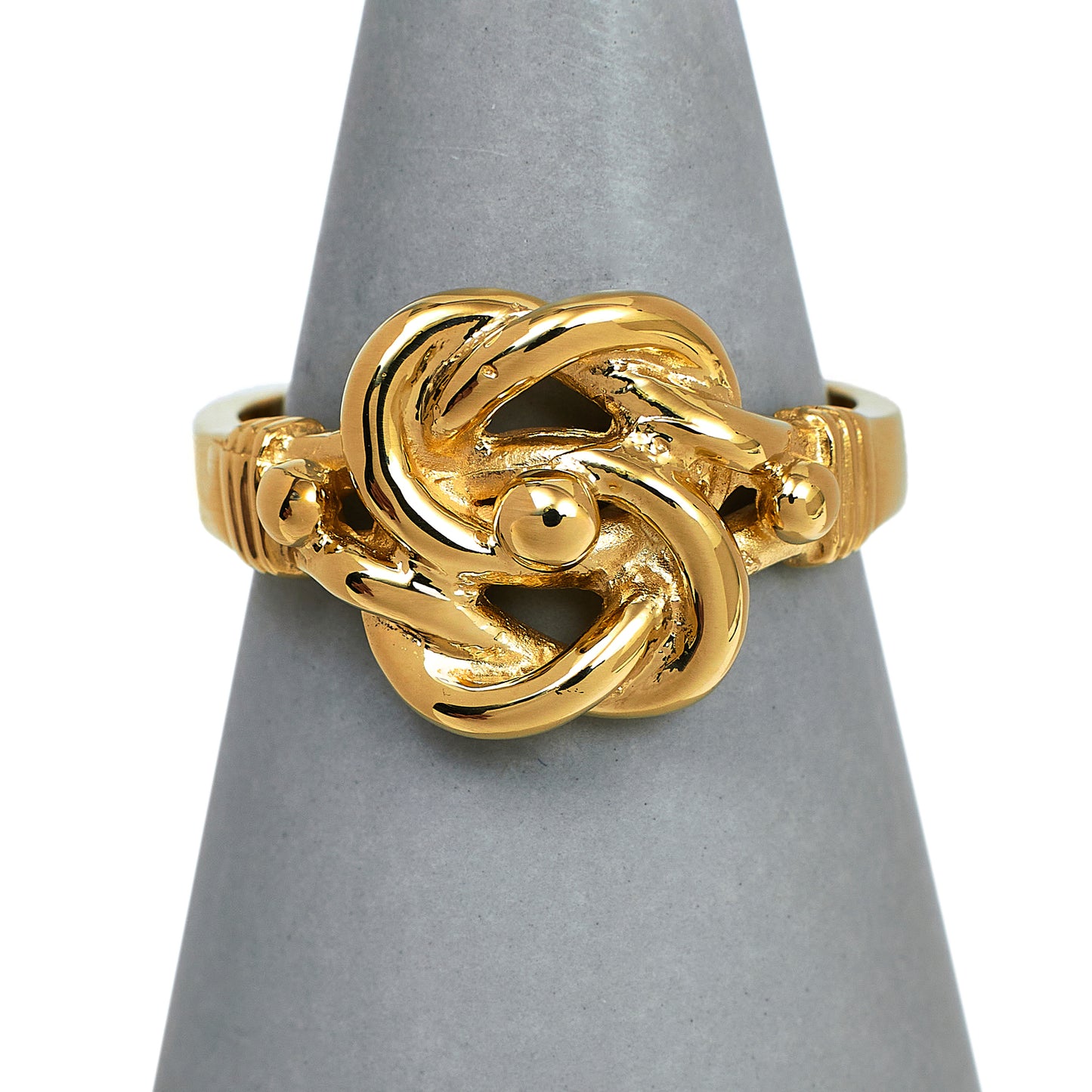 Pre-Owned 9ct Gold Mens Knot Ring Size X.5