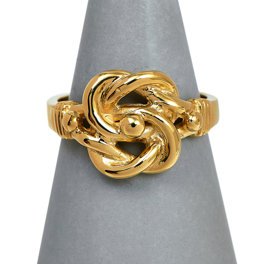 Pre-Owned 9ct Gold Mens Knot Ring Size X.5