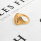 Pre-Owned 9ct Gold Mens Horse Head & Horseshoe Ring Size V