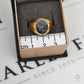 Pre-Owned 9ct Gold Mens Oval Hematite Intaglio Ring Size V