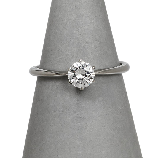Pre-Owned 900 Platinum Diamond Solitaire Ring Size M