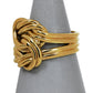 Pre-Owned 9ct Gold Mens Double Knot Ring Size U