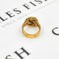 Pre-Owned 9ct Gold Mens Double Knot Ring Size U