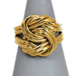 Pre-Owned 9ct Gold Mens Double Knot Ring Size U