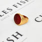 Pre-Owned 9ct Gold Carnelian Itaglio Signet Ring Size S.5