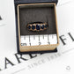 Pre-Owned 9ct Rose Gold Textured 5 Sapphire Ring Size O