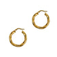 Pre-Owned 9ct Gold Twist Creole Hoop Earrings