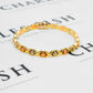 Pre-Owned 9ct Gold Tricolour XO Link Bracelet