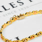 Pre-Owned 9ct Gold Tricolour XO Link Bracelet