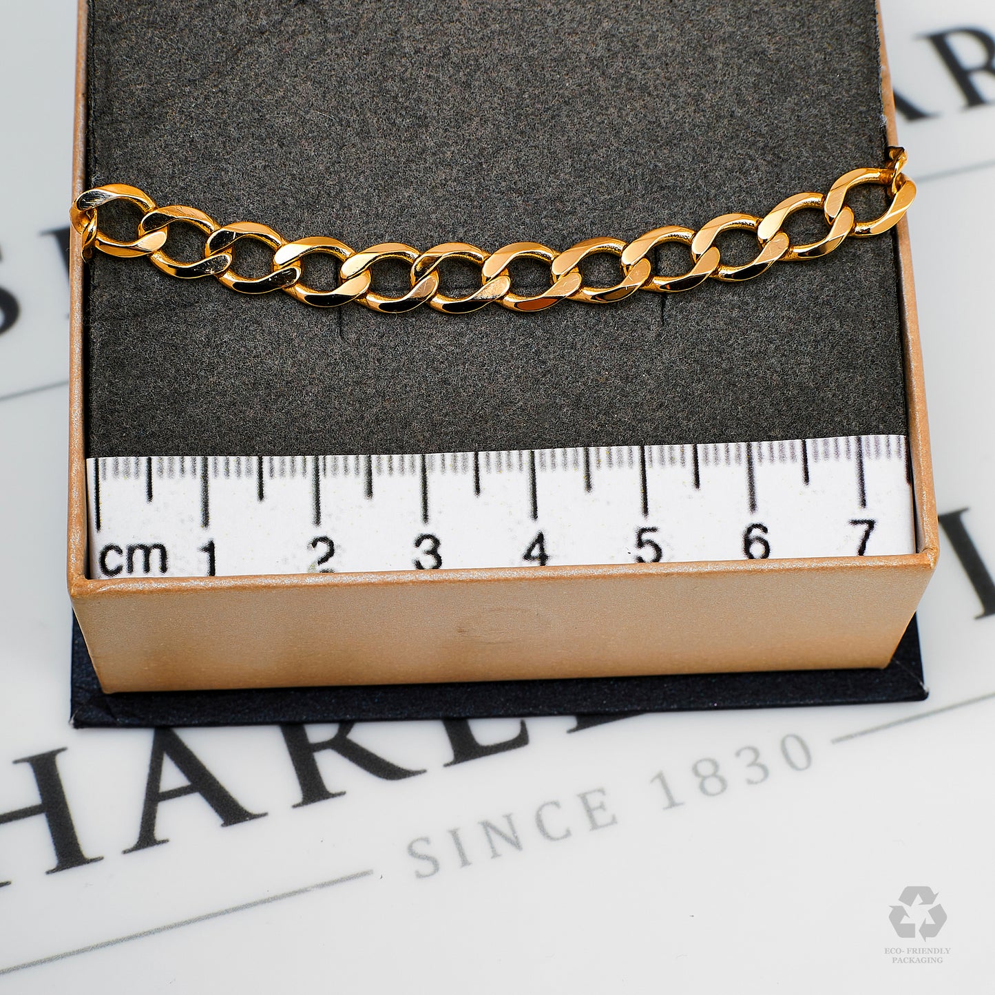 Pre-Owned 9ct Gold Curb Chain Bracelet 8 Inch