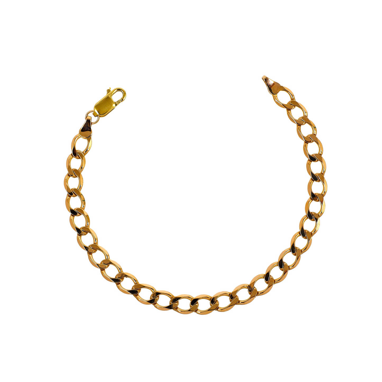 Pre-Owned 9ct Gold Curb Chain Bracelet 8 Inch