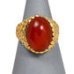 Pre-Owned 9ct Gold Cabochon Carnelian Signet Ring Size P.5