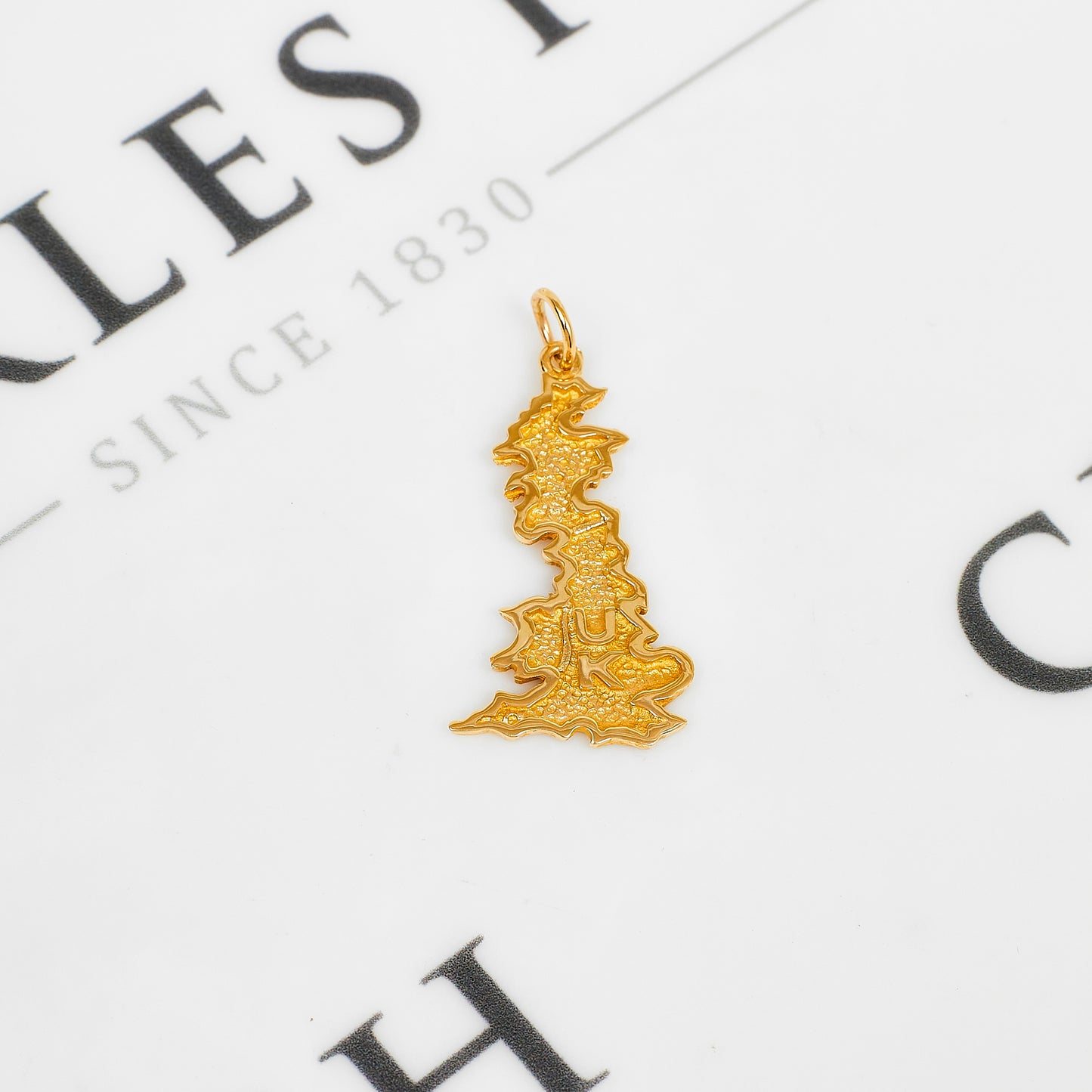Pre-Owned 9ct Gold Map Of Great Britain Charm