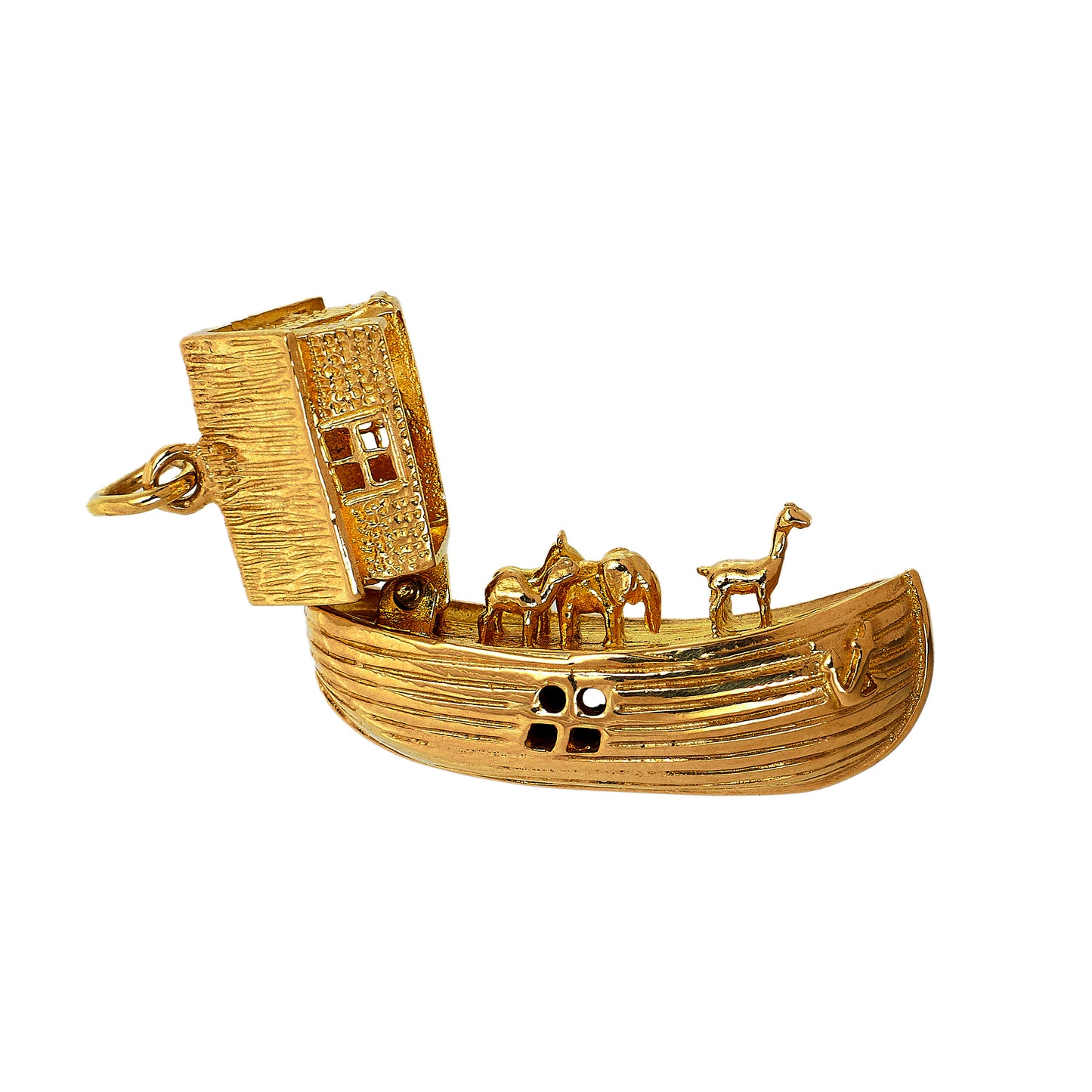 Pre-Owned 9ct Gold Noahs Ark & Animals Charm