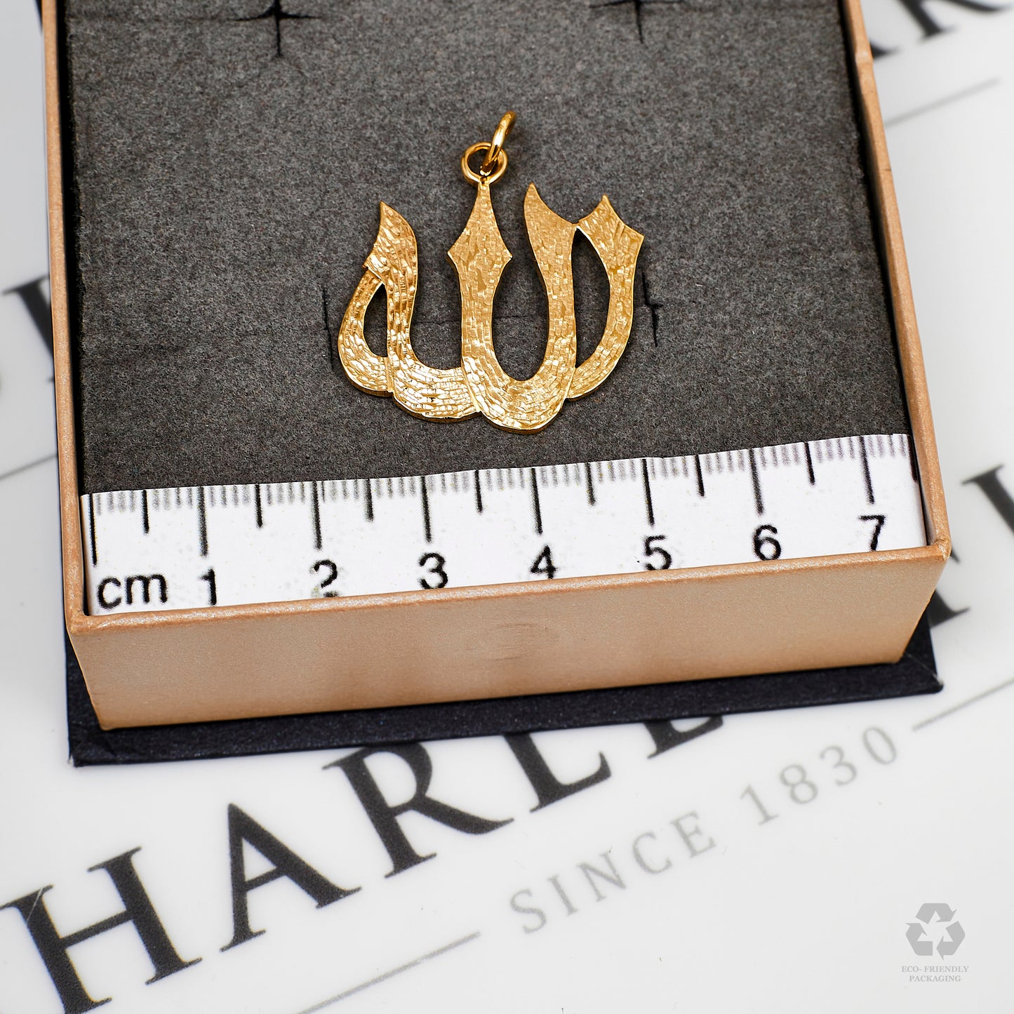 Pre-Owned 9ct Gold Textured Allah Symbol Pendant