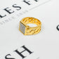 Pre-Owned 9ct Gold 25 Diamond Signet Ring Size S