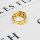 Pre-Owned 9ct Gold 25 Diamond Signet Ring Size S
