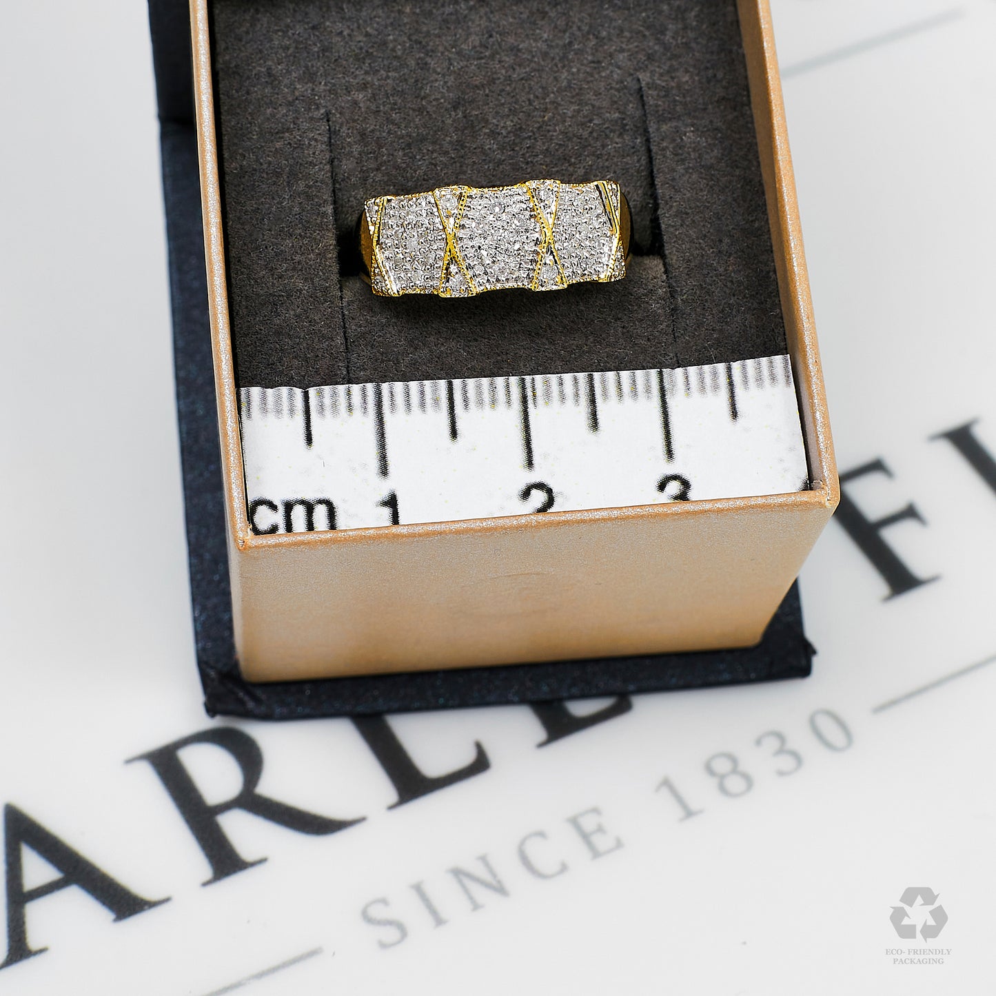 Pre-Owned 9ct Gold Multi Diamond Dress Ring Size M