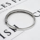 Pre-Owned 9ct White Gold Diamond Hinged Bangle