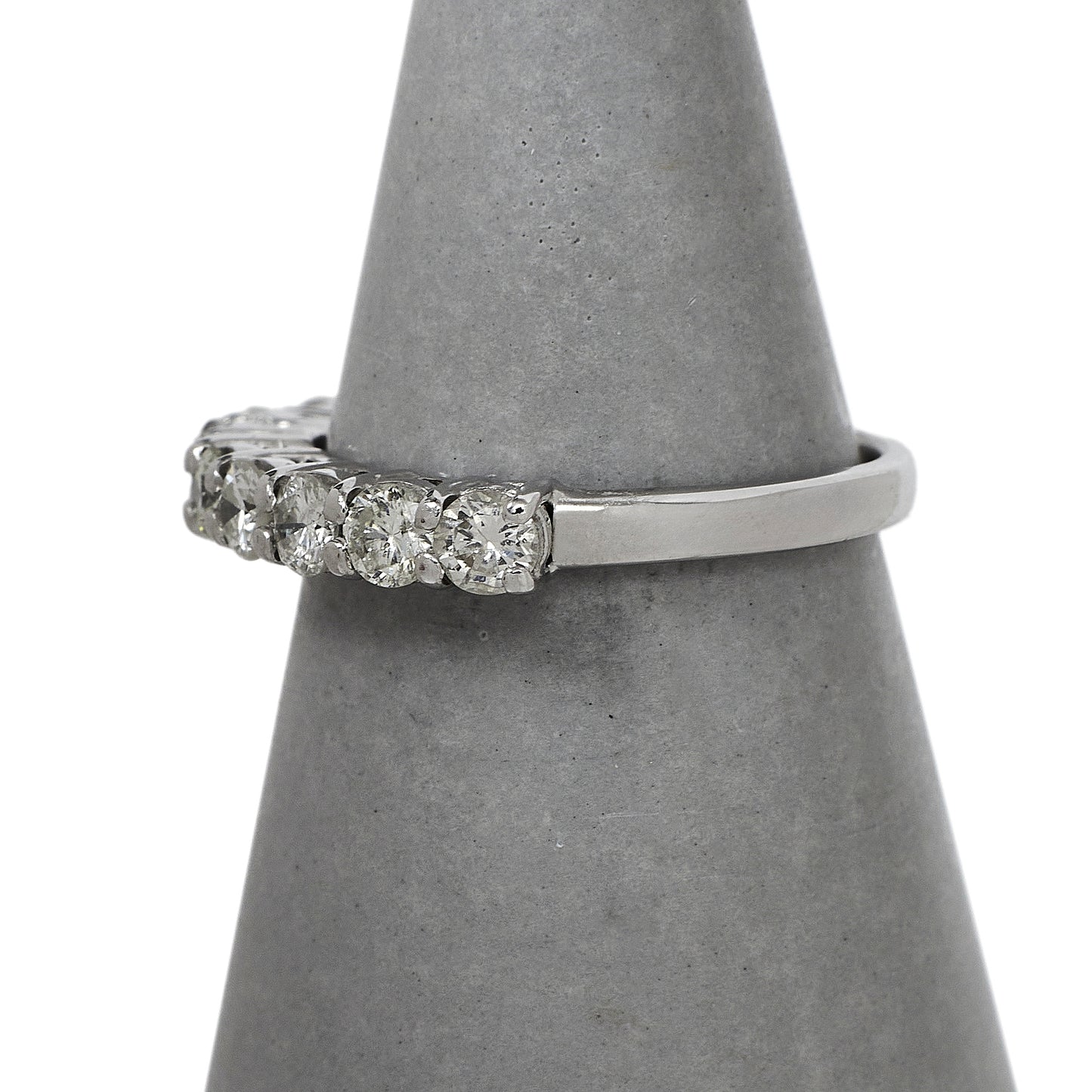 Pre-Owned 18ct White Gold Diamond Half Eternity Ring Size N