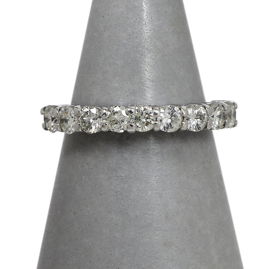 Pre-Owned 18ct White Gold Diamond Half Eternity Ring Size N