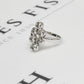 Pre-Owned 18ct White Gold 6 Rub Over Diamond Ring Size M