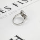 Pre-Owned 18ct White Gold 6 Rub Over Diamond Ring Size M