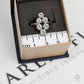 Pre-Owned 18ct White Gold 6 Rub Over Diamond Ring Size M
