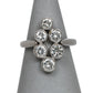 Pre-Owned 18ct White Gold 6 Rub Over Diamond Ring Size M