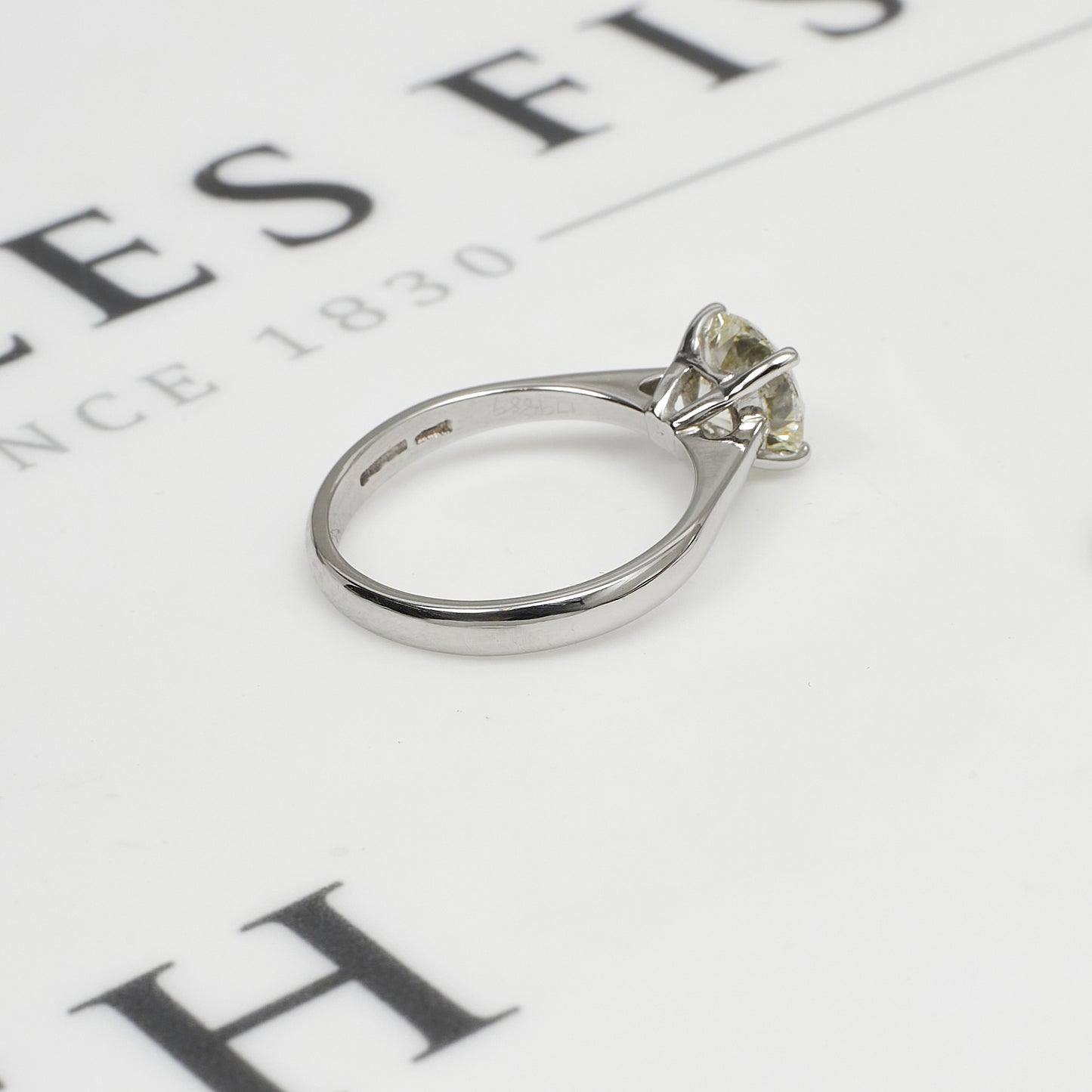 Pre-Owned Platinum Diamond Solitaire Ring Size Q