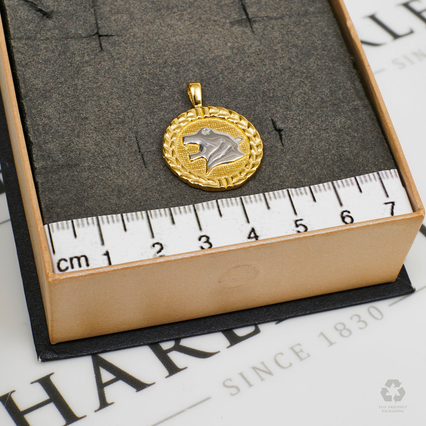 Pre-Owned 9ct Gold 2 Tone Panther Head Pendant