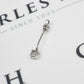 Pre-Owned 18ct White Gold 2 Diamond Drop Pendant