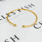 Pre-Owned 9ct Gold Twist Design Torque Bangle