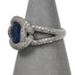 Pre-Owned 18ct White Gold Sapphire & Diamond Cluster Ring