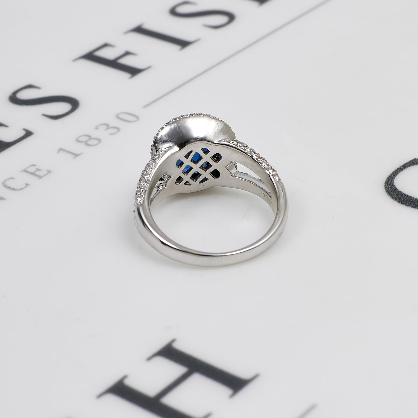 Pre-Owned 18ct White Gold Sapphire & Diamond Cluster Ring