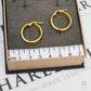 Pre-Owned 14ct Gold Greek Key Creole Hoop Earrings