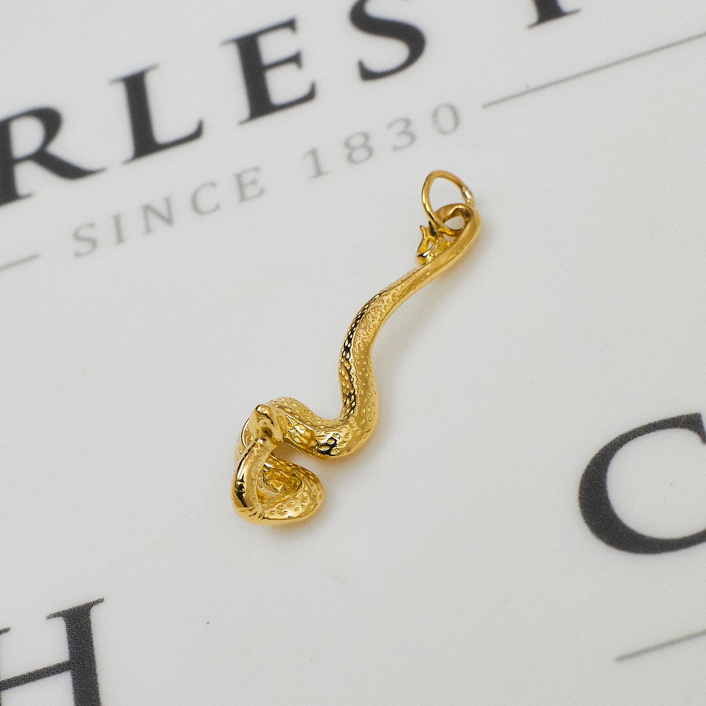 Pre-Owned 9ct Gold Snake Pendant