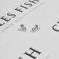 Pre-Owned 9ct White Gold CZ Pendant Necklace & Earrings SET