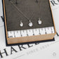 Pre-Owned 9ct White Gold CZ Pendant Necklace & Earrings SET