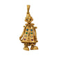Pre-Owned 9ct Gold CZ Clown Pendant