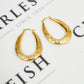 Pre-Owned 9ct Gold Patterned Creole Earrings