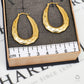 Pre-Owned 9ct Gold Patterned Creole Earrings