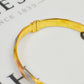 Pre-Owned 9ct Gold Tricolor Hinged Bangle