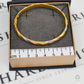 Pre-Owned 9ct Gold Tricolor Hinged Bangle