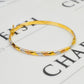 Pre-Owned 9ct Gold Tricolor Hinged Bangle